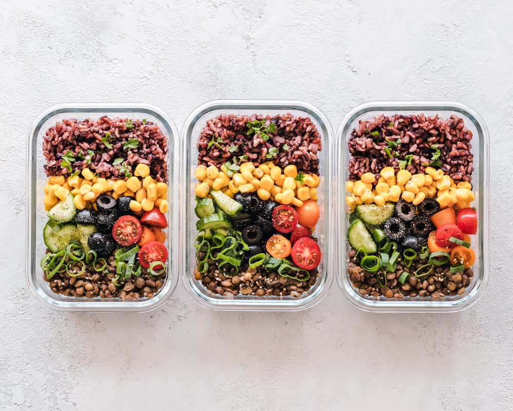 Vegetarian Buddha bowl with chickpeas and tahini dressing